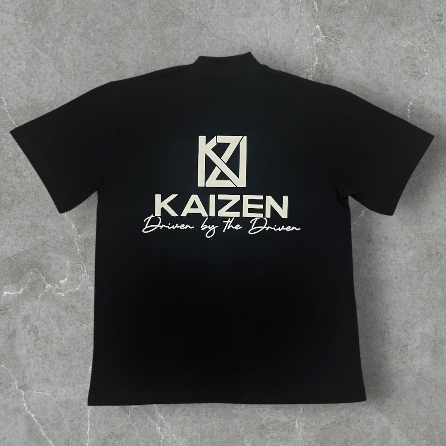 Kaizen Dual Logo Oversized Tee - Black / White